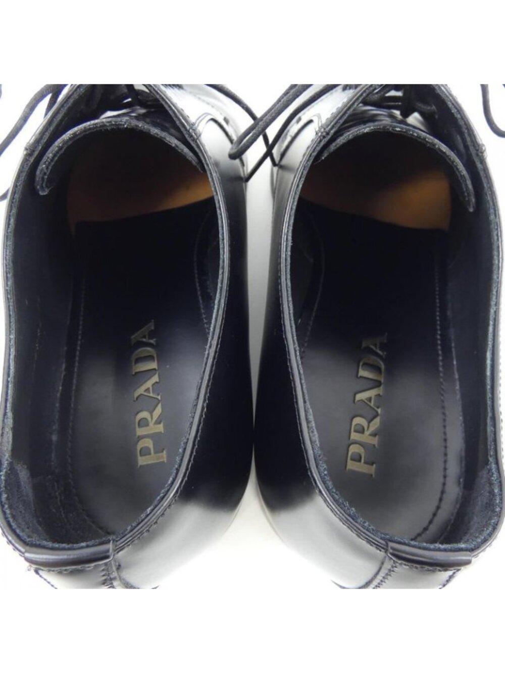 Prada 2 Ee294 Size 7.5 Black Shoes - Picture 7 of 9